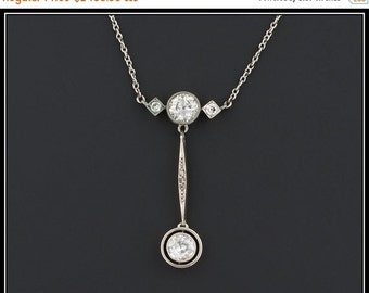Items similar to Edwardian Diamond Pendant - Antique Diamond and Pearl ...