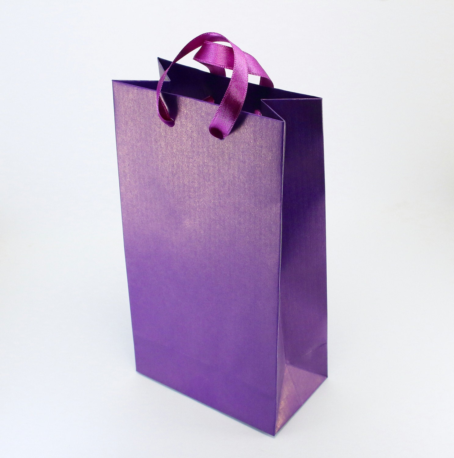15 Purple Paper T Bags W Handles Small Party Favor Bags Etsy 4822