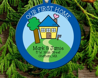 New Home Ornament, Personalized Christmas Ornament, Housewarming Gift, First Home, Our First House