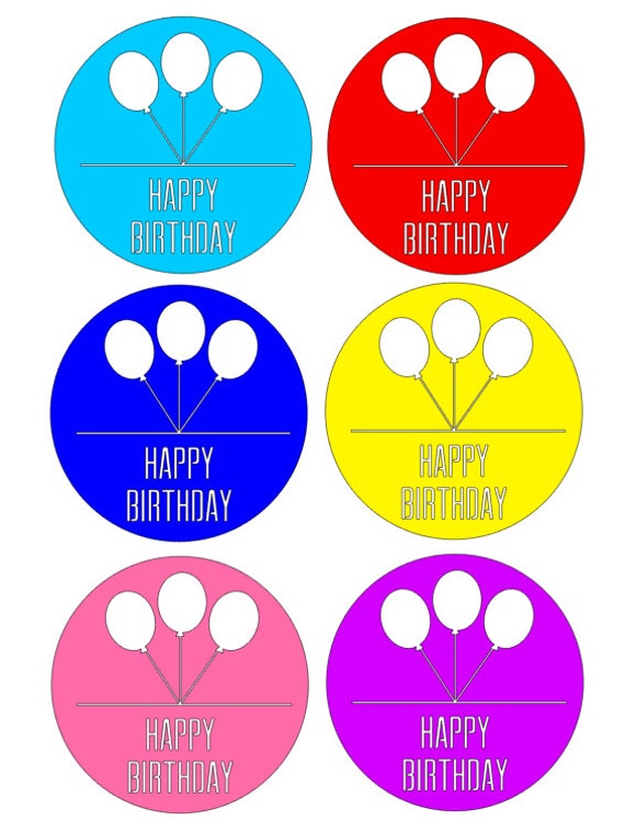 happy birthday stickers labels parties events kids