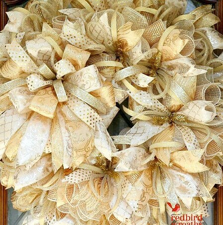 Beautiful Silk Floral and Deco Mesh Wreaths by RedbirdWreaths