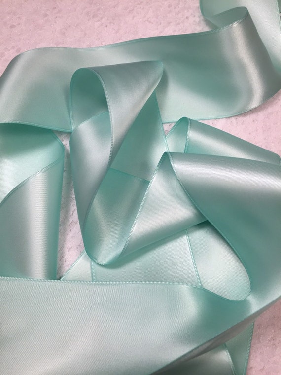 Mint Ribbon/Light Mint Green Satin Ribbon/Bridal Dress