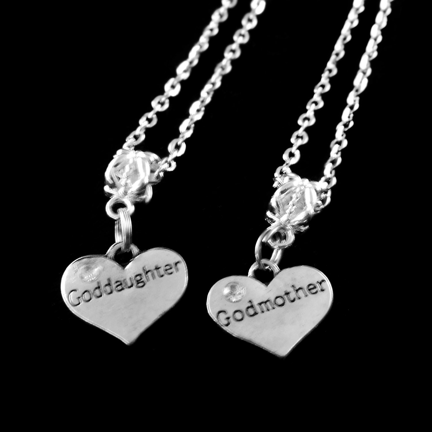Godmother goddaughter necklace set 2 necklaces One for each.