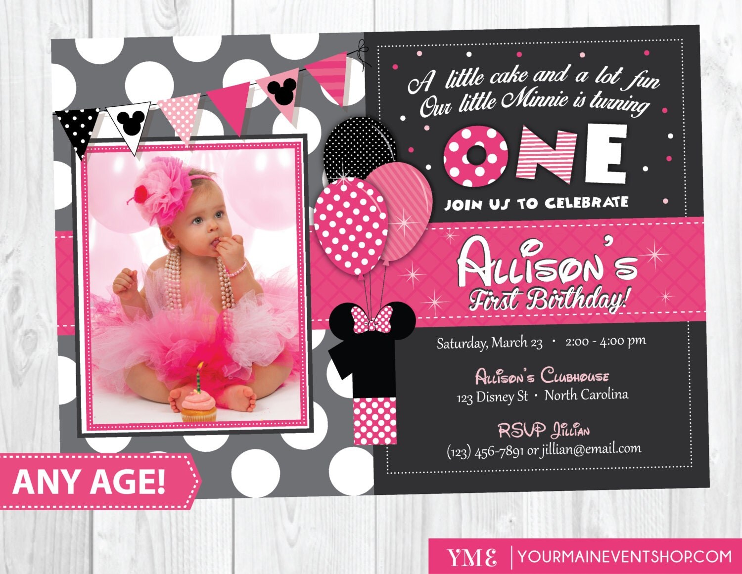 Minnie Mouse Birthday Invitation Ideas 5