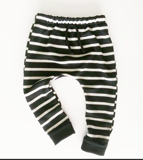 black and white striped joggers