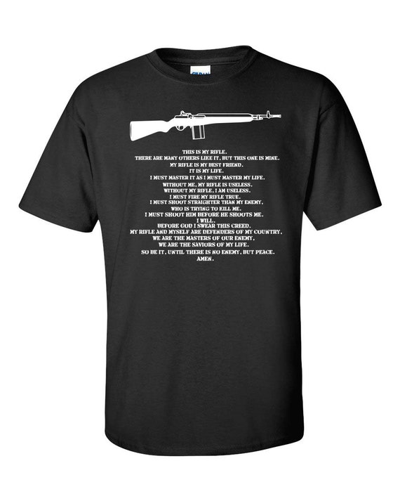 THIS is MY RIFLE Prayer Full Metal Jacket Gun White Print