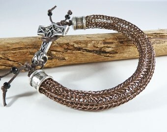 Mjolnir Bracelet, Thor Hammer Viking Bracelet, Husband Gift, Boyfriend Gift, For Dad, Viking Knit, Amulet Bracelet, Large, Man's Bracelet