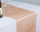 Peach Satin Table Runner | Wedding Table Runner