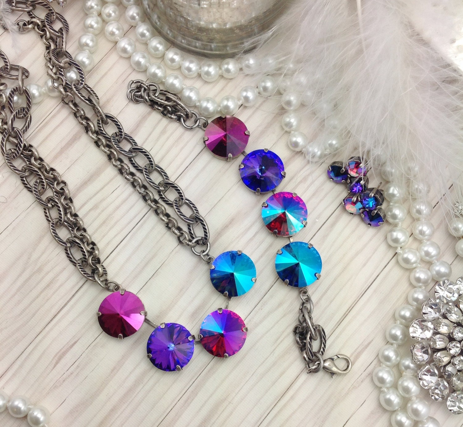 RaZzLe DaZzLe Swarovski Necklace Genuine 18mm by MODJewelrybyPDM