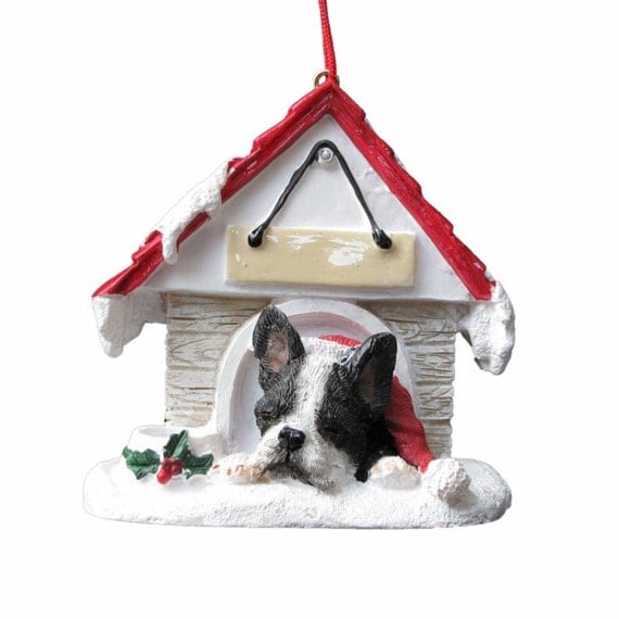 boston terrier christmas ornament with magnetic back boston terrier christmas ornament with magnetic back
