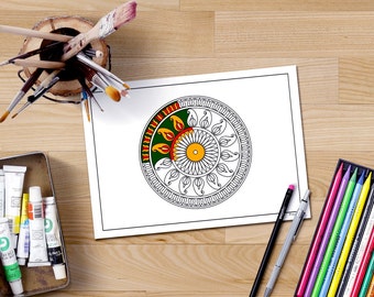 Mandala Coloring Pages Mindfulness Art Therapy Book