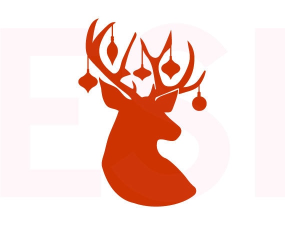 Download Reindeer svg with ornaments SVG DXF EPS Christmas svg