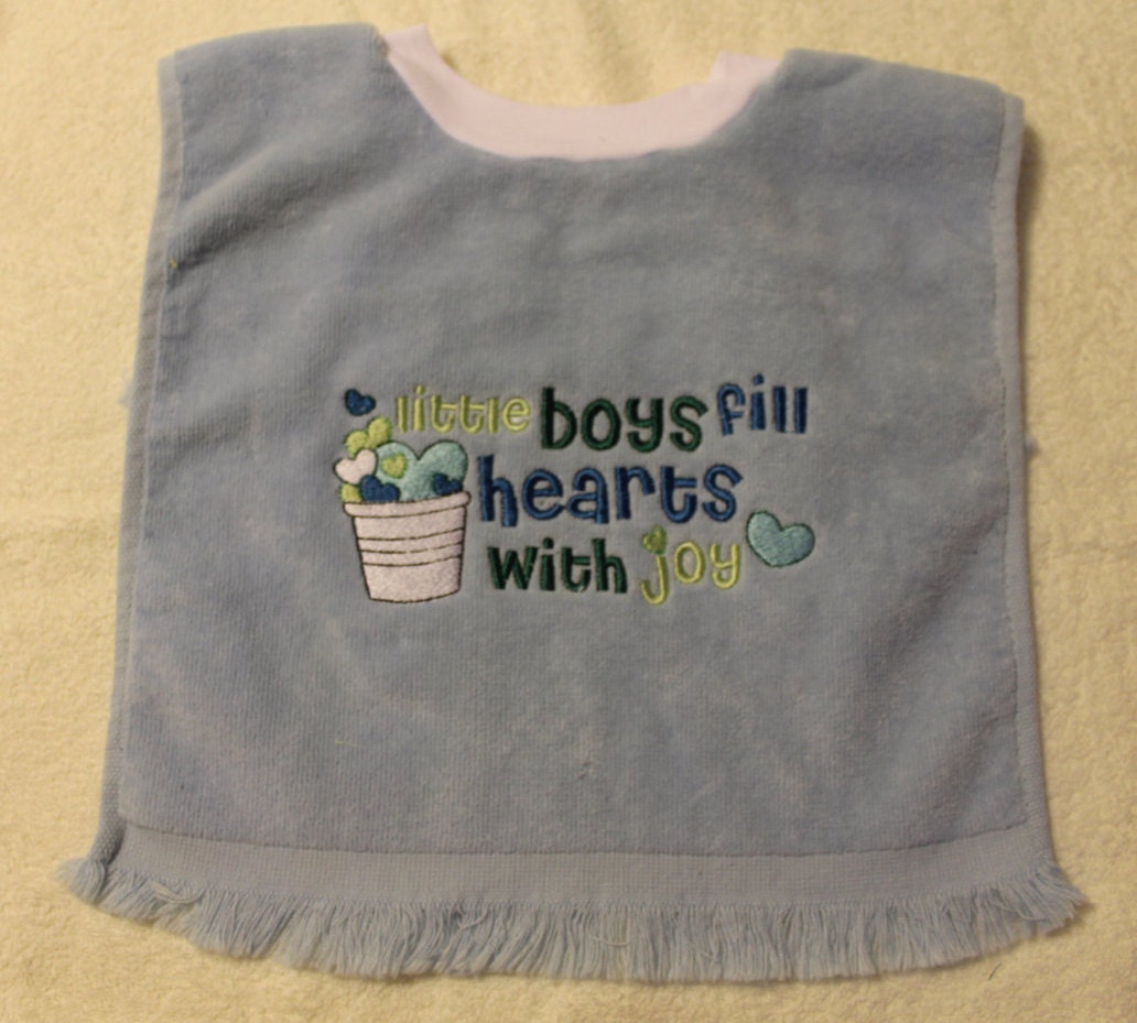 Embroidered Baby Bib Baby Bib Pullover baby bib Baby boy