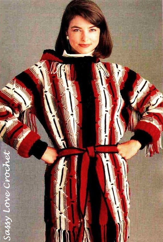 pattern womens sweater crochet Jacket Wrap Pattern, pattern PATTERN, Sweater OSU Cardigan Hooded