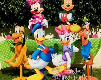 Mickey Mouse Birthday Photo prop Clubhouse birthday party wood candy table centerpiece decoration Minnie Mickey Photo Prop PRICE PER PIECE
