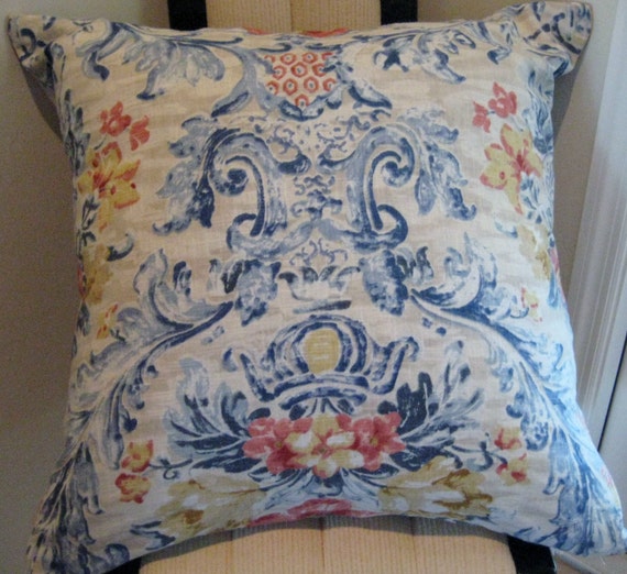 Extra Large Floral Pillow Cover 26 x 26 Throw Pillow Cover