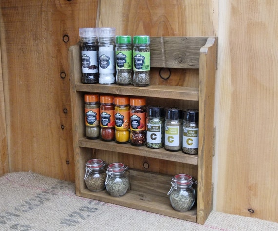 Rustic Spice Shelf / Kitchen Spice Rack / Herb shelf / kitchen