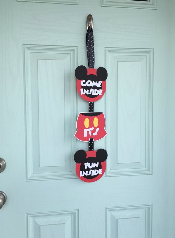 Mickey Mouse Clubhouse Sign. Come Inside It's Fun by BellesBanners