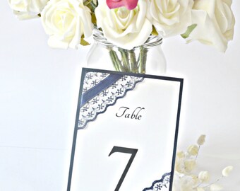 Navy table numbers | Etsy Navy table numbers | Etsy