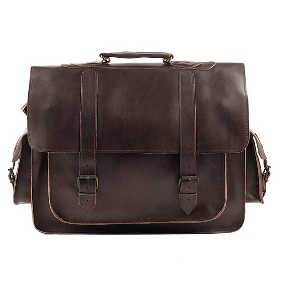 17 inch LAPTOP BAG from 100% Full Grain Leather by NickysLeather