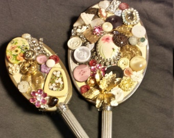 Vintage Collectible Hand Made Dresser Set