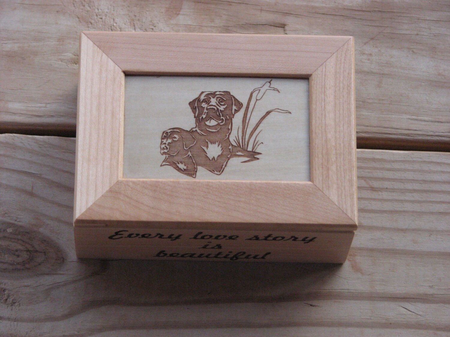 Laser Engraved Wooden Box Jewelry Box Keepsake Box Gift