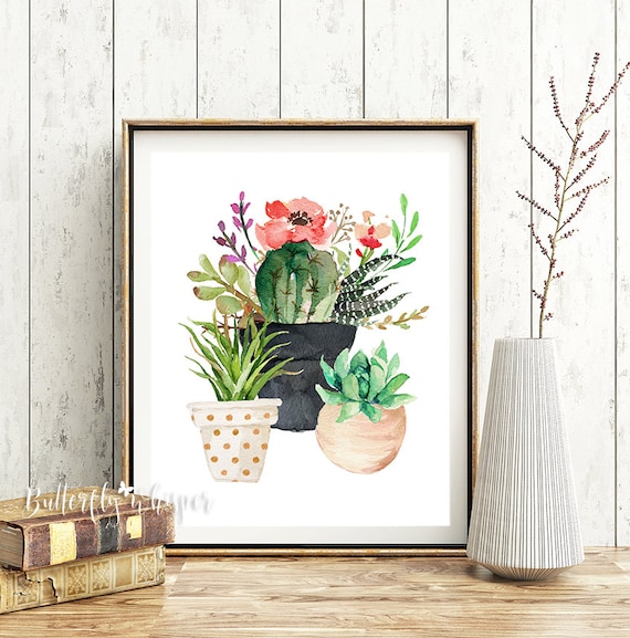  Cactus  wall art  Succulent wall art  Printable cactus  decor 