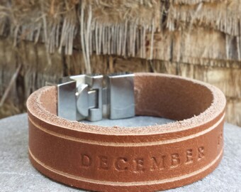 FREE SHIPPING-Customized Men Bracelet, Engraved Leather Bracelet,Men Leather Bracelet,Men Personalized Bracelet,Men Custom Leather Bracelet