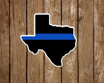 Texas Thin Blue Line Decal , Police decal, Police yeti decal, Texas yeti decal. Texas Police Force car decal. Police car decal, Police car