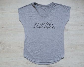 Mountains tee t-shirt shirt adult unisex soft tri-blend by wear2me