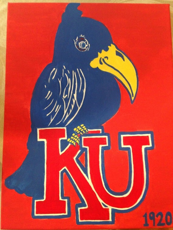Items similar to Kansas Jayhawk Painting, 1920 Jayhawk on Etsy