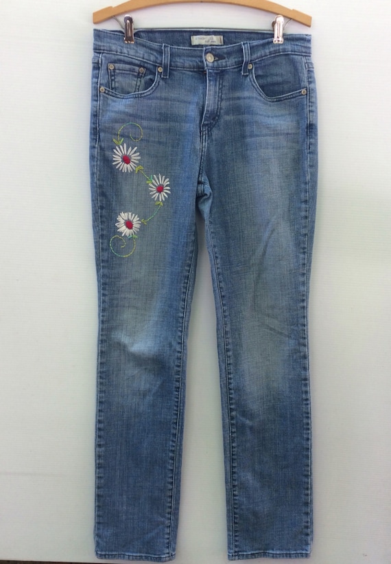 levi floral jeans