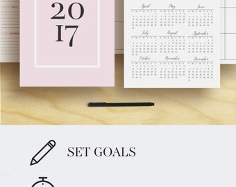 2017 Planner Printable 2017 Monthly Planner 2017 Weekly Planner 2017 Planner Pages 2017 Agenda Printable Planner Inserts A4 A5 LETTER