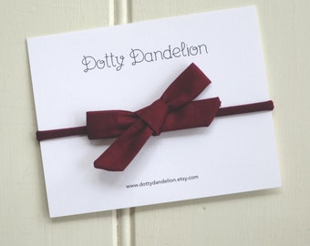 Maroon Baby Headband | Maroon Baby Bow, Burgundy Baby Headband, Maroon Hair Bow, Maroon Headband, Burgundy Hair Bow