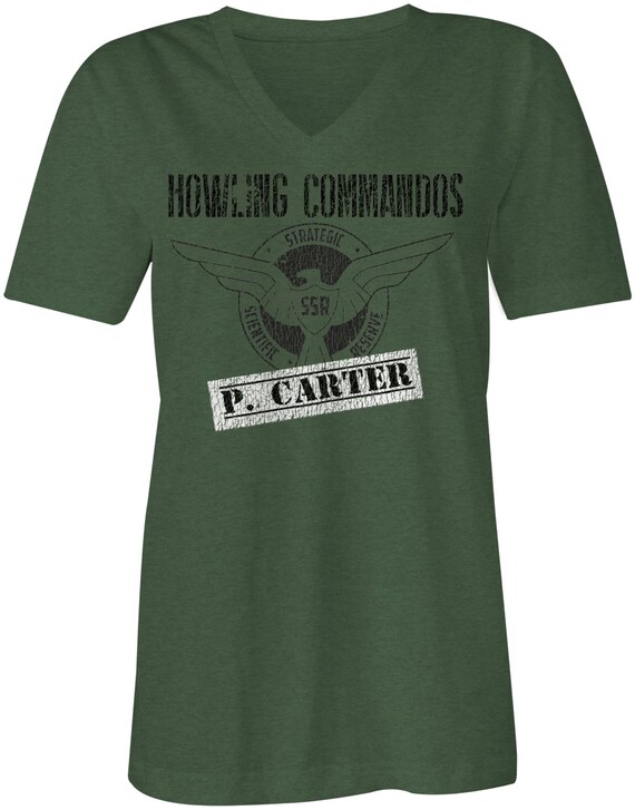 SALE Agent Carter Inspired Howling Commando's Women's Swoop Neck Tee