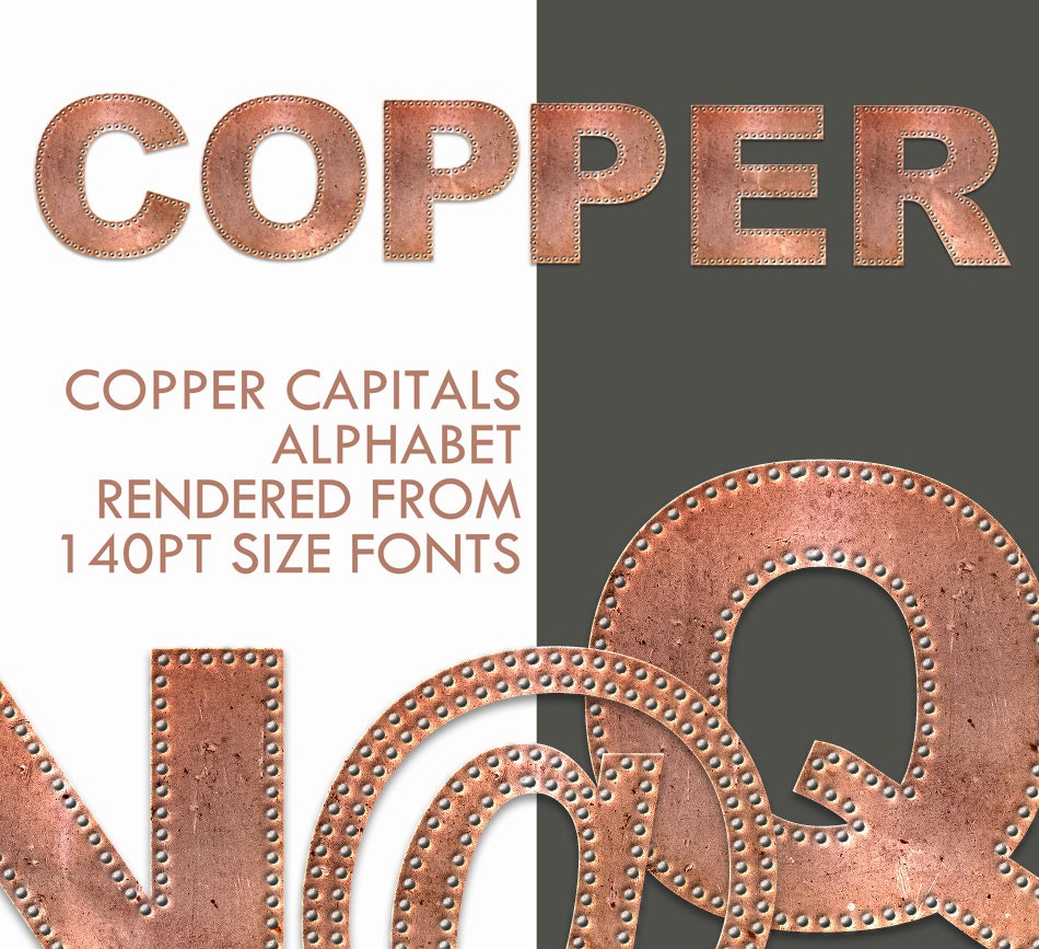 Copper alphabet make your own text copper metal letters