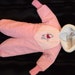 1980s, "Winnie the Pooh, Walt Disney Productions" Brand, Pink, Fleece-lined Snowsuit, Size Medium