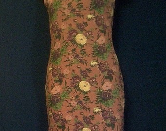 Flower Print Dress, Orange