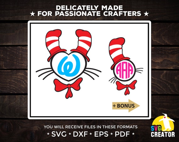 Cat in the Hat SVG Dr Seuss SVG Cricut Cuttable by SVGCREATOR