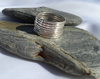 Silver stacking rings set THREE RINGS sterling silver