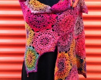 Shawl Wool Autumn colours