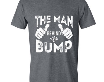 New Dad Gift daddy t-shirt New dad shirt Pregnancy shirt Dad to be t-shirt going to be a dad Having a baby shirt Announcement GRAY BUMP