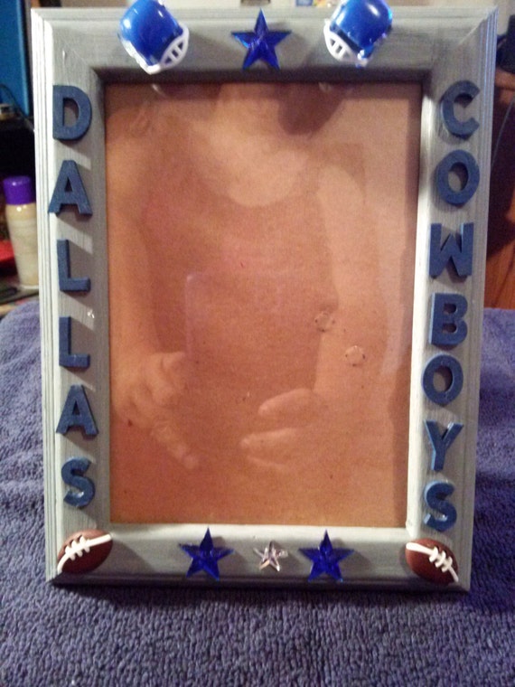 Items similar to Repurposed, Custom Frame, Decorated Dallas Cowboys