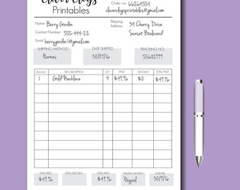 Custom Order Form, Business organizer, Branded Staionery, Order Book, Craft Fair, Craft Order Form, Etsy Shop Supplies, Craft Business, PDF
