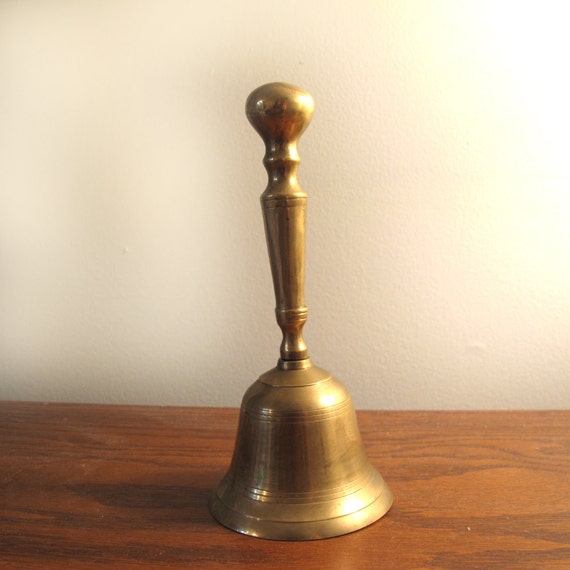 brass dinner bell school house bell 7 1 4 tall solid brass brass dinner bell school house bell 7 1 4 tall solid brass