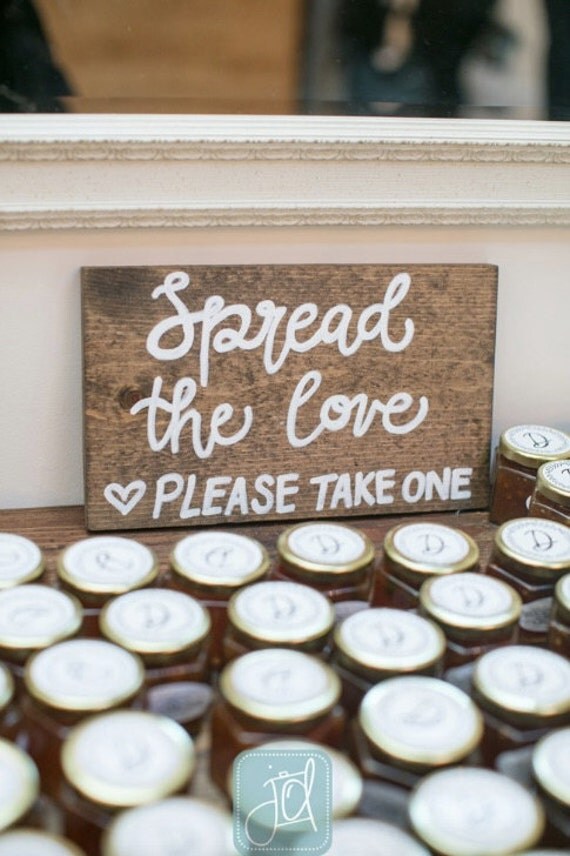 Spread the Love Wooden Favor Sign Wedding