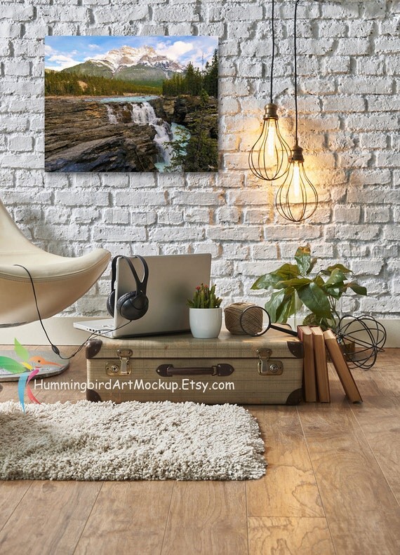Download Canvas Wall Art Mockup Template Styled Stock Photography in