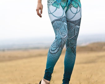 Yoga Leggings, Printed Leggings, Yoga Pants, Womens Activewear, Futuristic Clothing, Harem Pants, Womens Leggings, Sexy Pants, Boho Leggings
