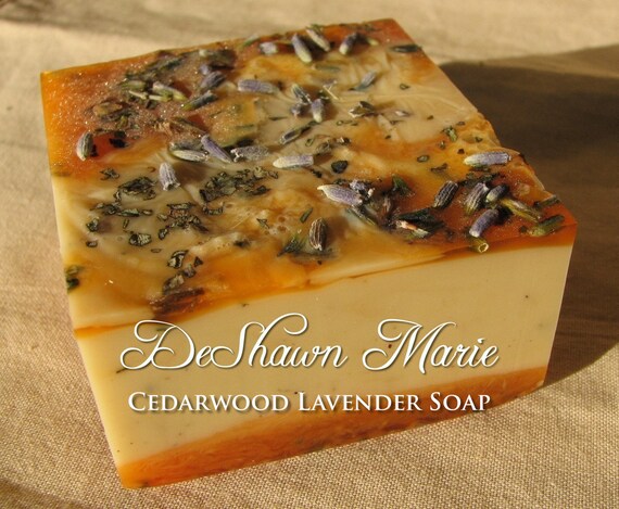 SALE SOAP- Cedarwood Lavender Soap - Vegan Soap - Soap Gift - Wedding Favors - Soap for men - Birthday Gift - Christmas Gift - Father's Day