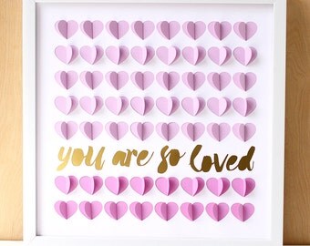 Baby Shower Guest Book, Girl Baby Shower, Baby Shower Decor, 3D Nursery Art, Girls Room Decor, 1st Birthday Guest Book